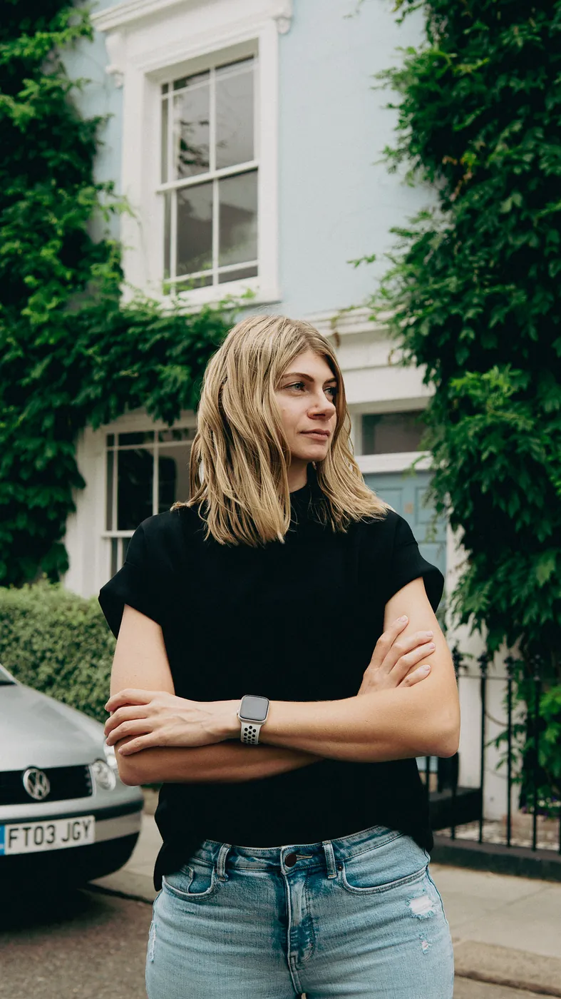 Street portrait photographer London editorial session in Notting Hill