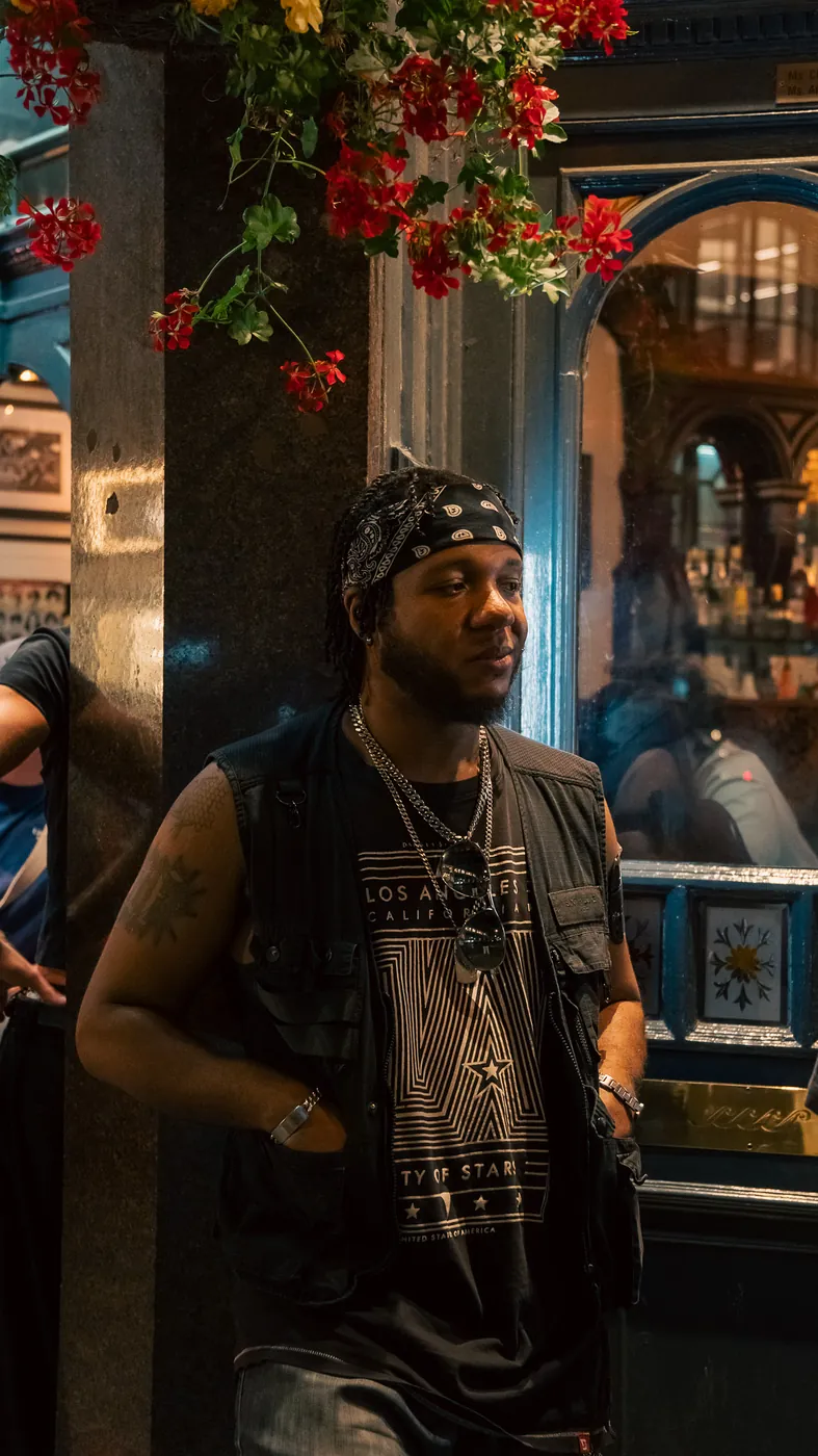 Street portraits London evening session outside a Soho pub